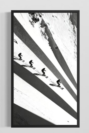 Skidåkare I Skarpa Skuggor